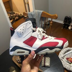 Kids White and Red Sneakers